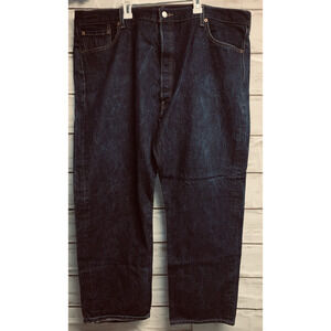 NWOT Mens LEVI Jeans 501 Original Size 46x31 Straight Leg Button Fly Dark Wash